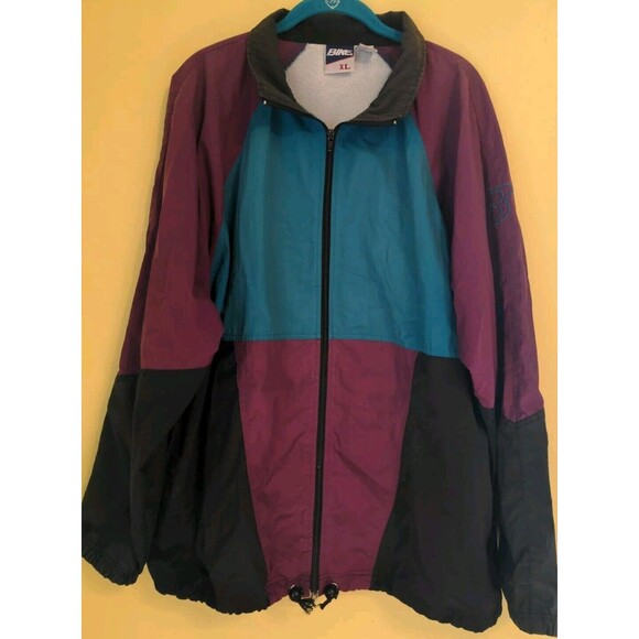 Other - Vintage Bike Colorblock Full Zip Windbreaker Jacket Athletic Track Men's X-Large